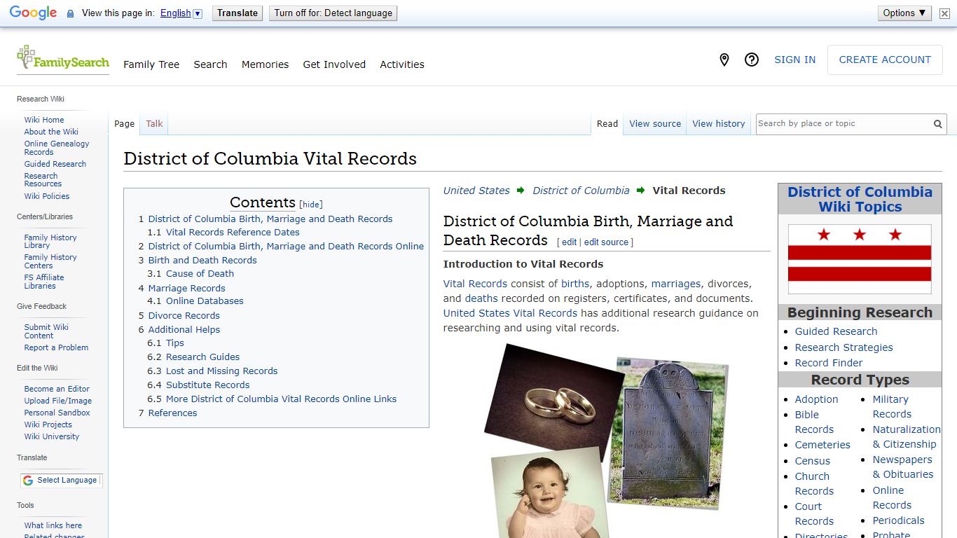 District of Columbia Vital Records • FamilySearch